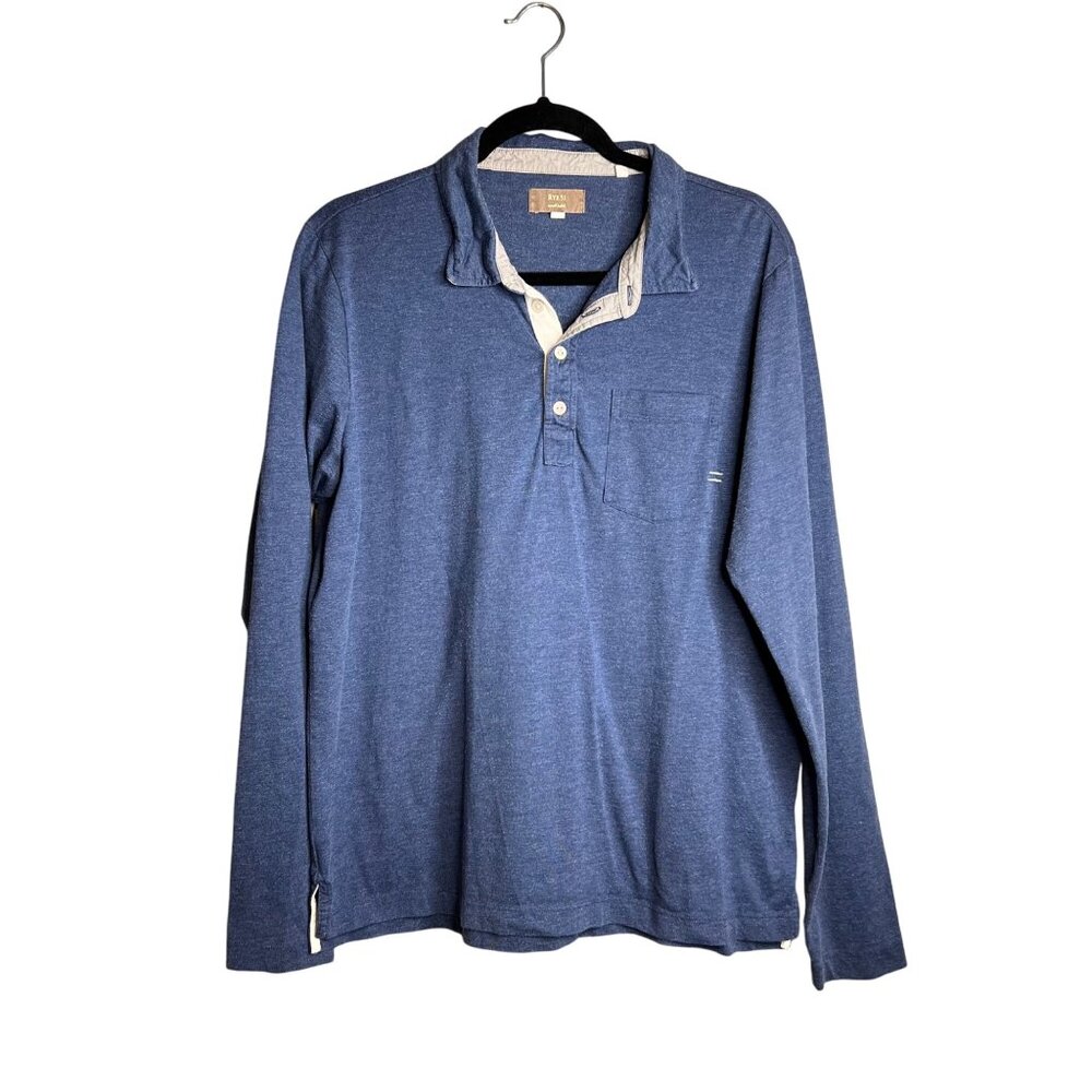 Rye 51 Long Sleeve Polo Shirt Mens Size XL Collared‎ Casual Blue